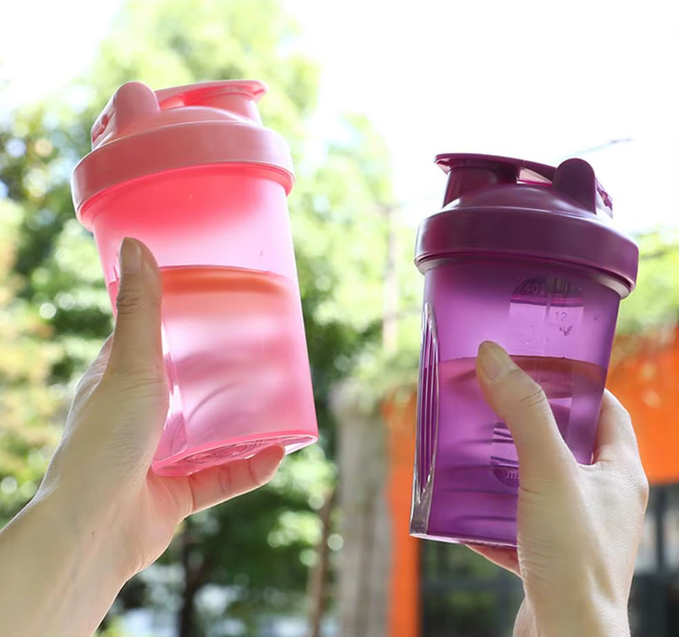 Shaker Bottle with Shaker Balls Leak Proof Drink Shaker Bottle for Shake and Pre Work Out Best Shaker Cup (BPA Free)