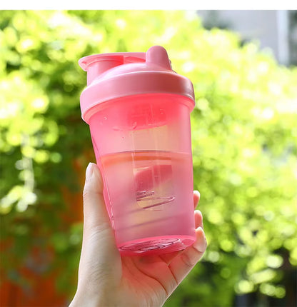 Shaker Bottle with Shaker Balls Leak Proof Drink Shaker Bottle for Shake and Pre Work Out Best Shaker Cup (BPA Free)